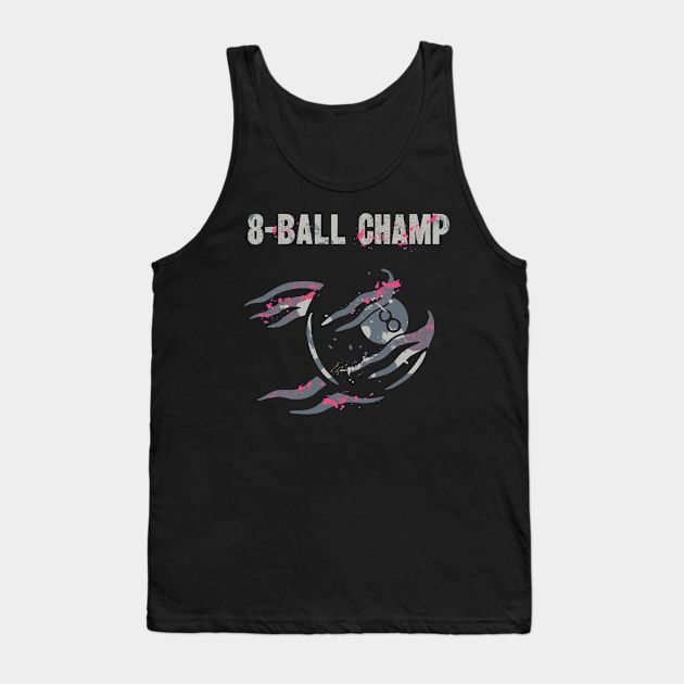 8-Ball Champion Billiards Snooker Player Tank Top by Foxxy Merch